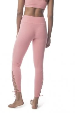 Synergy Organic Clothing Sale Lace Up Legging Pant - Mauve