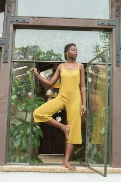 Synergy Organic Clothing Onward Jumpsuit - Ecru Olive