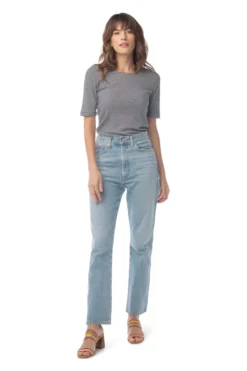 Synergy Organic Clothing Striped Column Tee - Black Sale