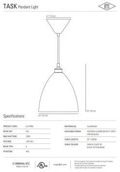 Ameico Lighting Task Pendant Light