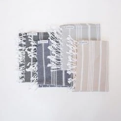 Amante Marketplace Home Goods Teleios Turkish Hand Towel - Gray