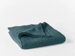 Coyuchi Best Sellers Temescal Ribbed Towels - Deep Ocean