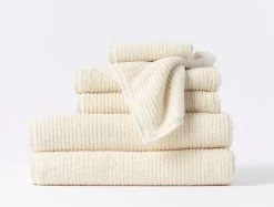 Coyuchi Temescal Ribbed Towels - Undyed
