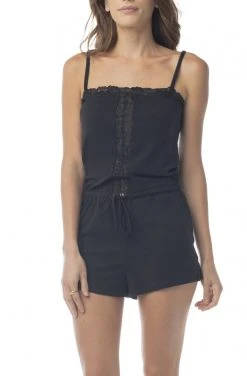Synergy Organic Clothing Tencel Sleep Romper - Black