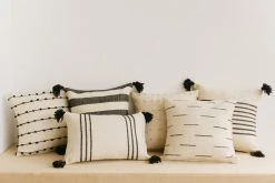 Territory Design Loops Throw Pillow Cover - Cream