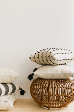 Territory Design Loops Throw Pillow Cover - Cream