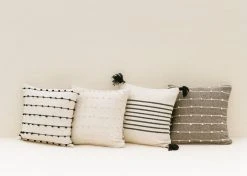 Territory Design Loops Throw Pillow Cover - Cream