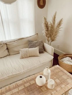 Territory Design Raya Lumbar Pillow Cover - Cream