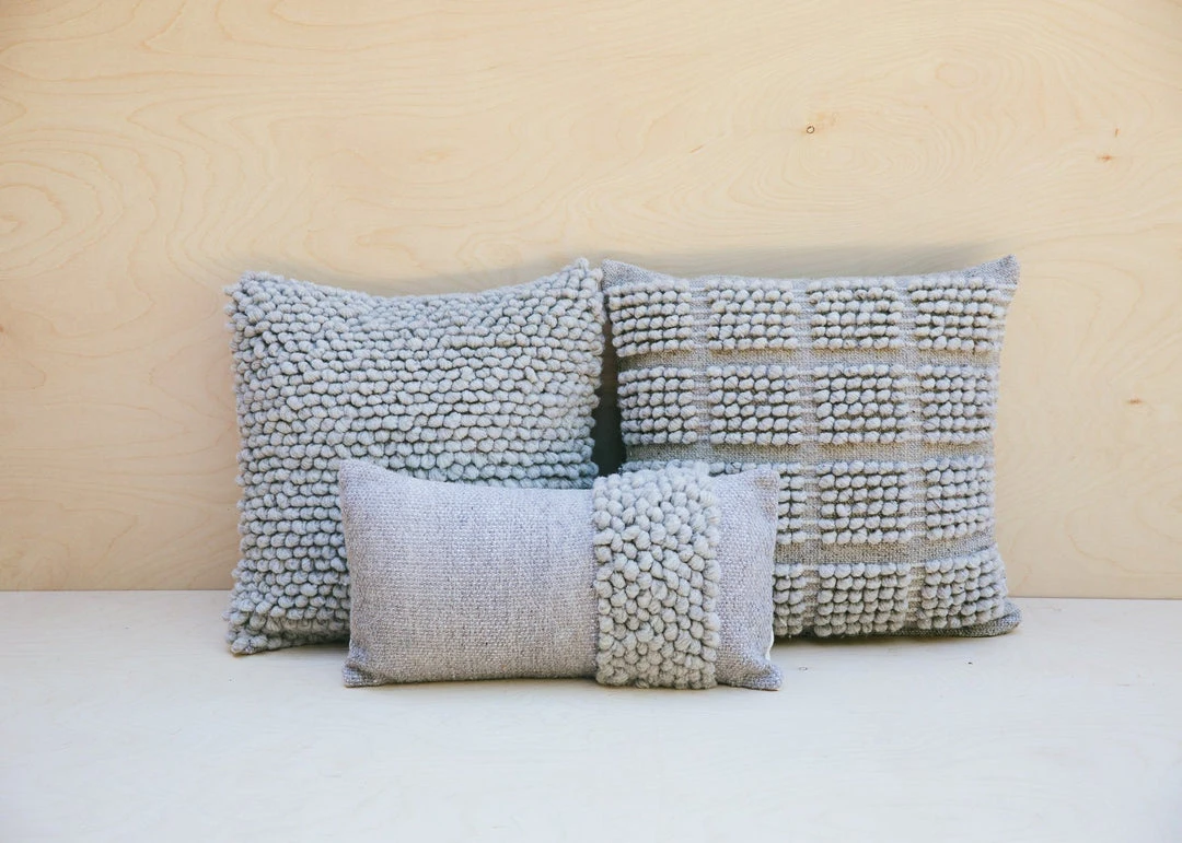 Territory Design Raya Lumbar Pillow Cover - Gray 6 Territory Design Raya Lumbar Pillow Cover - Gray