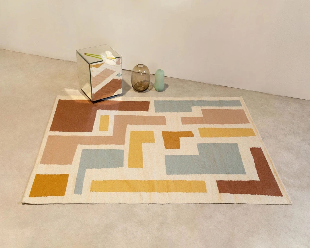 Kiliim Tetris Wool Rug New Arrivals 5 Kiliim Tetris Wool Rug New Arrivals