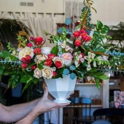 The Bright Angle Large Compote Porcelain Vase