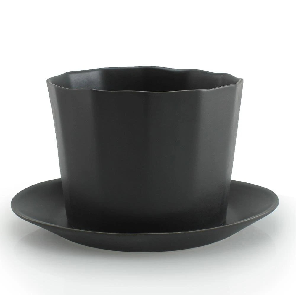 The Bright Angle Home Goods Native Porcelain Planter - Mica Black 3 The Bright Angle Home Goods Native Porcelain Planter - Mica Black