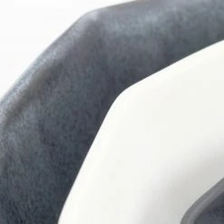 The Bright Angle Porcelain Nesting Bowl Set - Mica Black