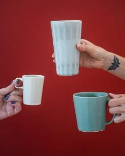 The Bright Angle Porcelain Pint Cup - Mica Black Home Goods