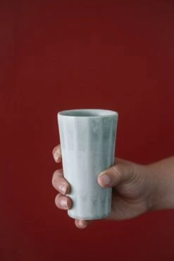 The Bright Angle Porcelain Pint Cup - Rosemary Green