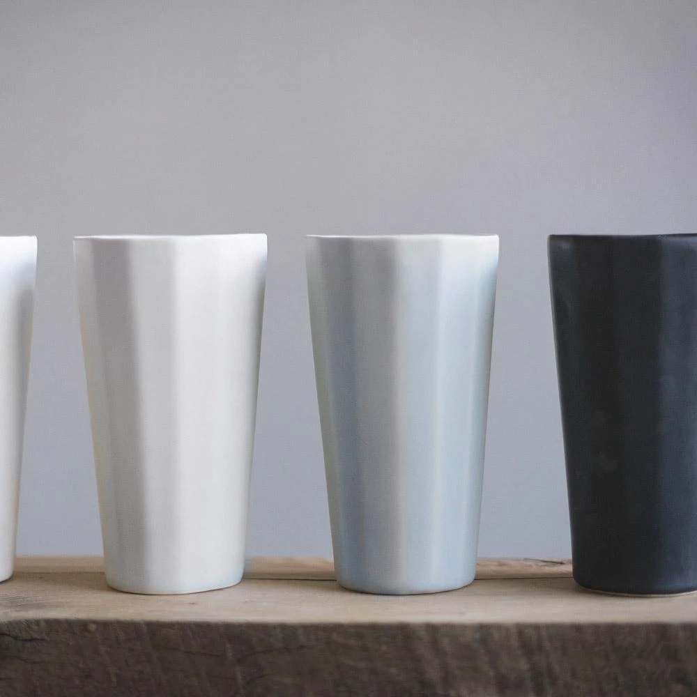 The Bright Angle Porcelain Pint Cup - Smoke Gray 4 The Bright Angle Porcelain Pint Cup - Smoke Gray