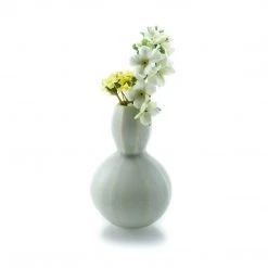 The Bright Angle Sprout Bud Porcelain Vase - Smoke Gray