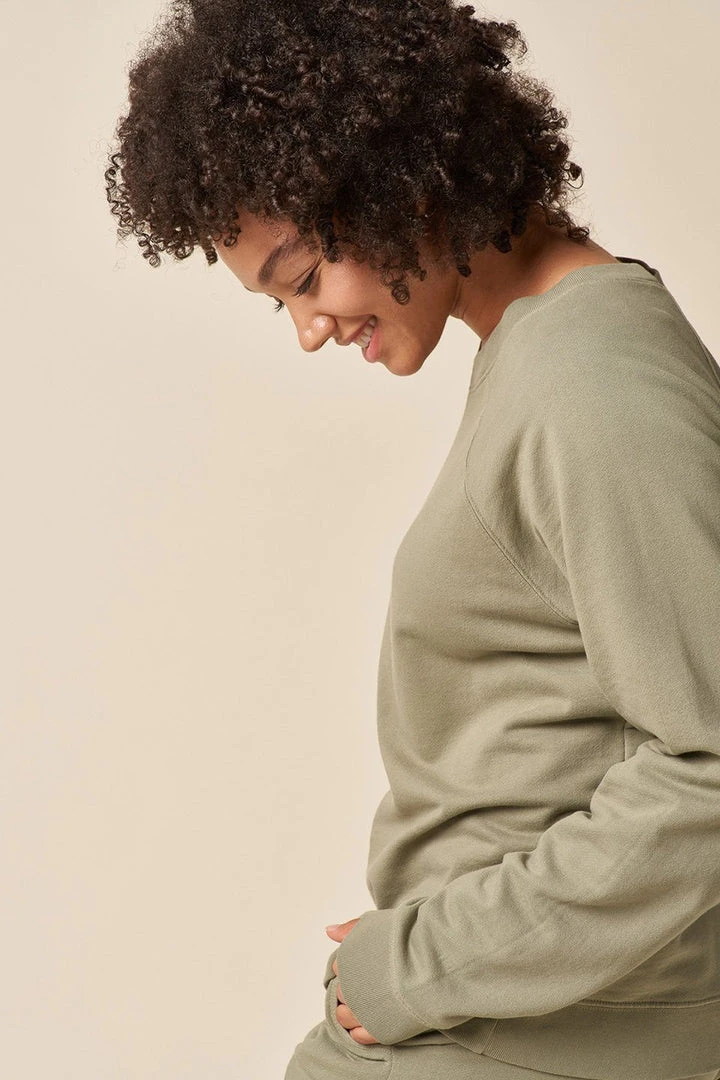 The Standard Stitch College Sweatshirt - Sage Made In USA 4 The Standard Stitch College Sweatshirt - Sage Made In USA