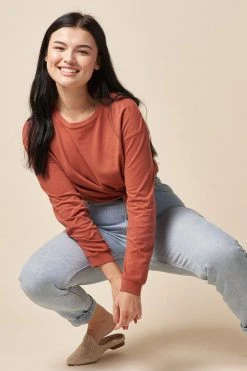 The Standard Stitch Clothing Long Sleeve Tee - Clay 7 The Standard Stitch Clothing Long Sleeve Tee - Clay