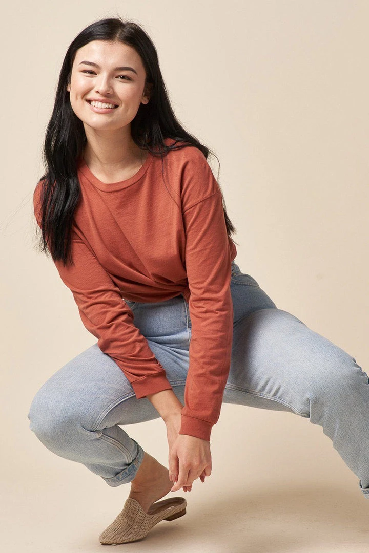 The Standard Stitch Clothing Long Sleeve Tee - Clay 5 The Standard Stitch Clothing Long Sleeve Tee - Clay