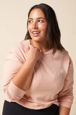 The Standard Stitch Long Sleeve Tee - Pale Pink