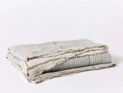 Coyuchi Topanga Matelasse Blanket - Neutral Stripe