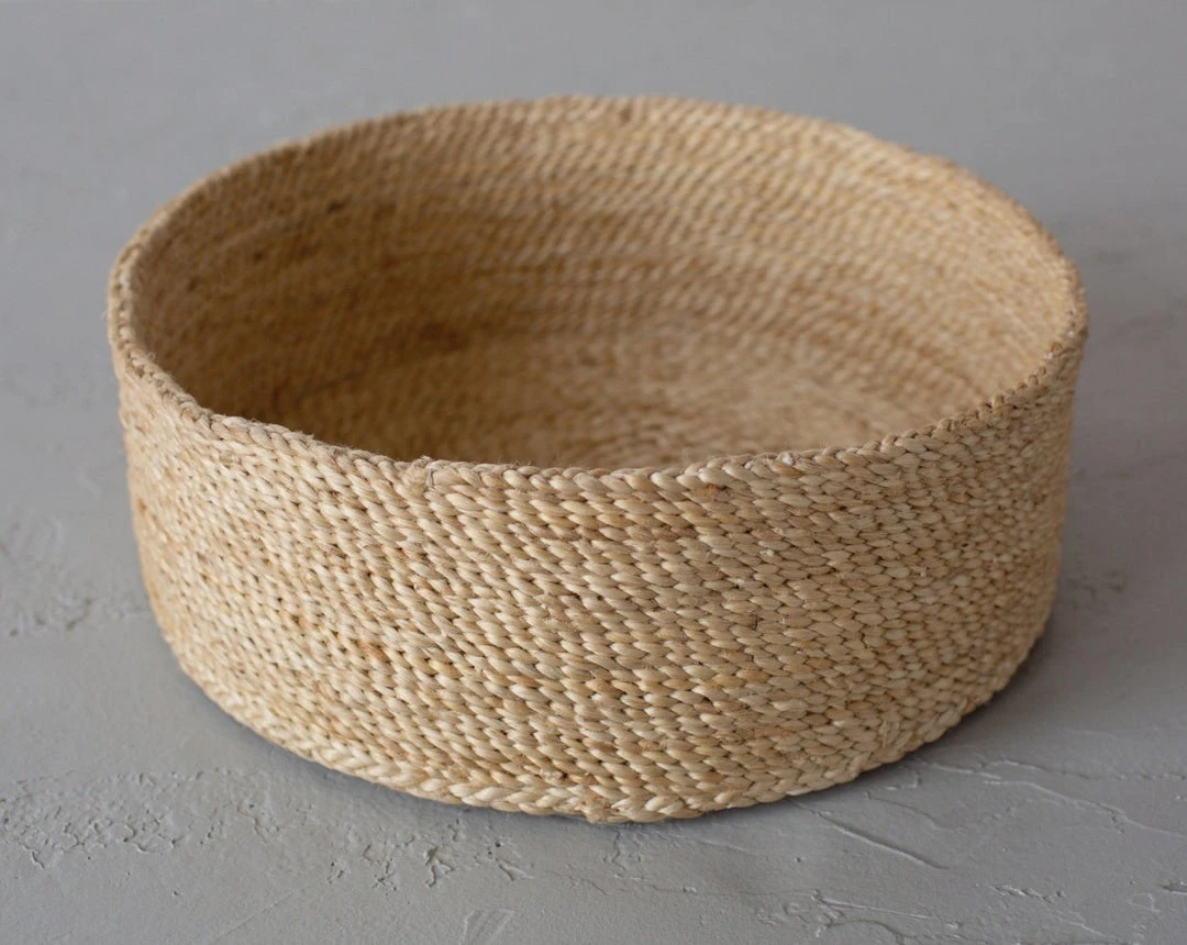 Will & Atlas Home Goods Trio Of Round Jute Baskets - Natural 5 Will & Atlas Home Goods Trio Of Round Jute Baskets - Natural