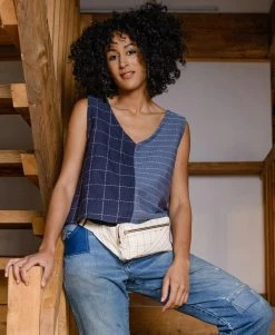 Anchal Clothing Two-Tone Crop Tank Top