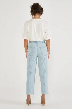 ÉTICA Tyler Seamed Crop Jeans - Sea Breeze