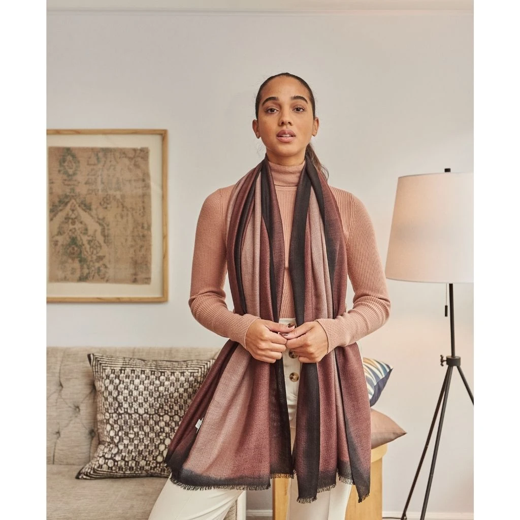 Studio Variously Accessories Umbra Mink Cashmere Scarf 4 Studio Variously Accessories Umbra Mink Cashmere Scarf