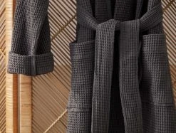 Coyuchi Unisex Waffle Robe - Shadow Best Sellers