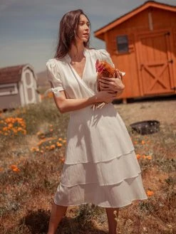 Valani Clothing Chanthu Banana Midi Skirt - Cloud Dancer