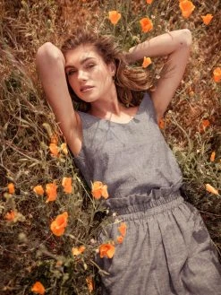 Valani Nora Paperbag Midi Hemp Skirt