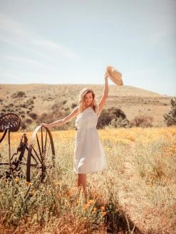 Valani Special Occasion Sokha Banana Midi Dress - Cloud Dancer