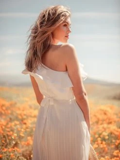 Valani Special Occasion Sokha Banana Midi Dress - Cloud Dancer