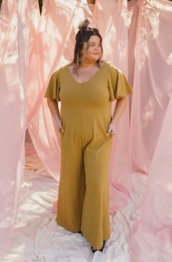 Mien Villa Flutter Sleeve Jumpsuit Clothing