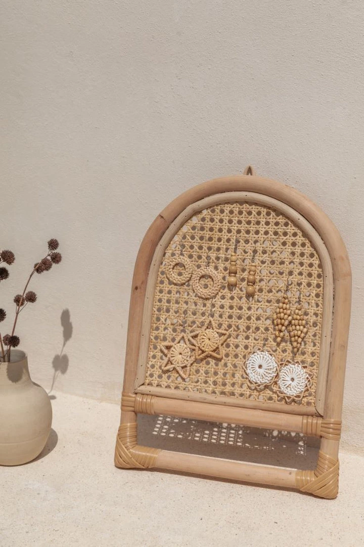 Village Thrive Arch Rattan Jewelry Hanger Home Goods 3 Village Thrive Arch Rattan Jewelry Hanger Home Goods