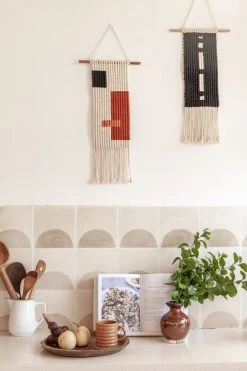 Village Thrive Block Macrame Wall Hanging Home Goods