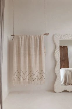 Village Thrive Black Zig Zag Blanket Home Goods