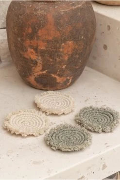 Village Thrive Mixed Macrame Coaster Set Home Goods 10 Village Thrive Mixed Macrame Coaster Set Home Goods