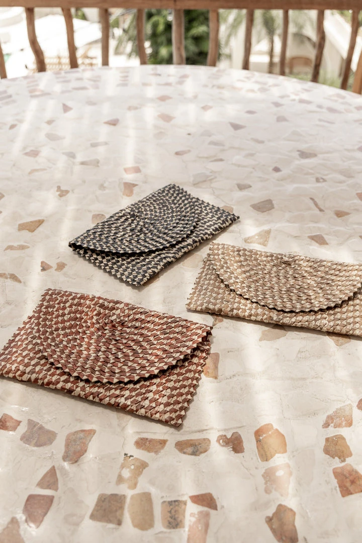 Village Thrive Ombre Rattan Clutch Bag Accessories 8 Village Thrive Ombre Rattan Clutch Bag Accessories