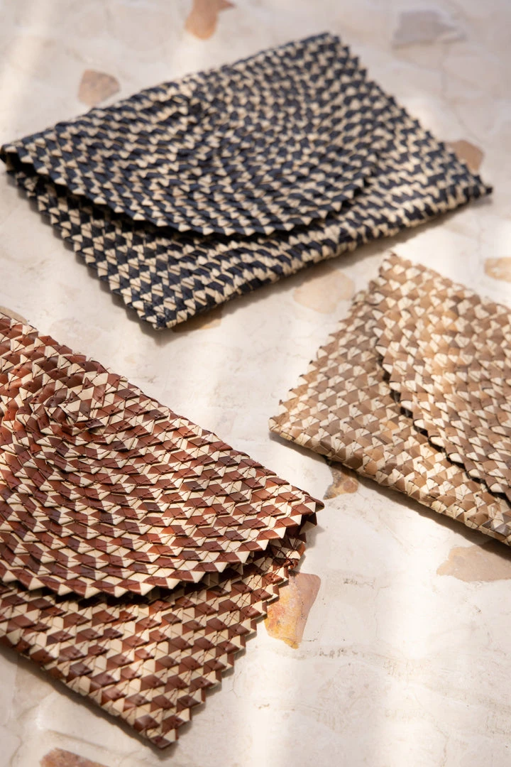 Village Thrive Ombre Rattan Clutch Bag Accessories 4 Village Thrive Ombre Rattan Clutch Bag Accessories