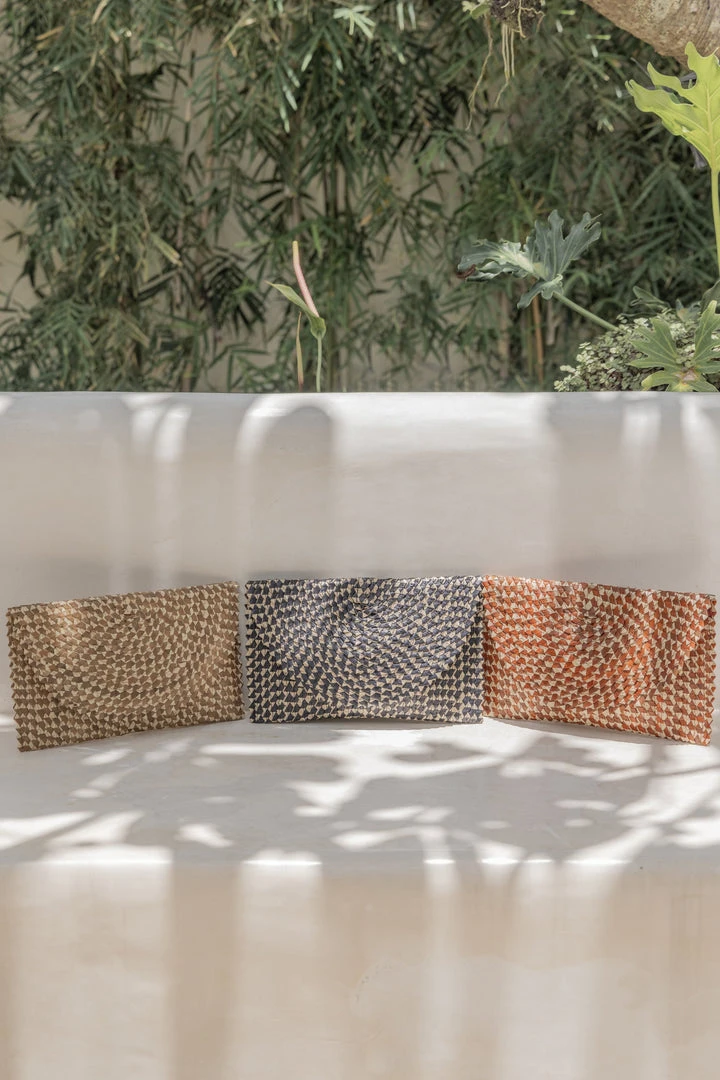 Village Thrive Ombre Rattan Clutch Bag Accessories 7 Village Thrive Ombre Rattan Clutch Bag Accessories