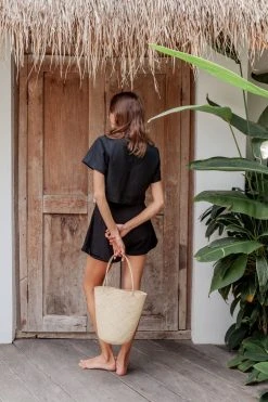 Village Thrive Accessories Praya Rattan Day Bag