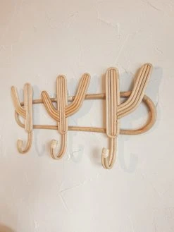 Village Thrive Cactus Rattan Multi Wall Hook Home Goods