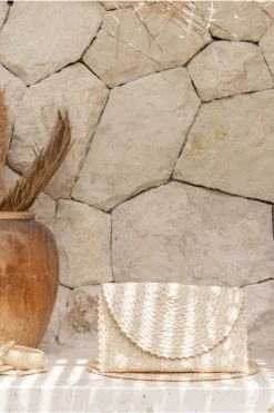 Village Thrive Accessories Rattan Clutch Bag