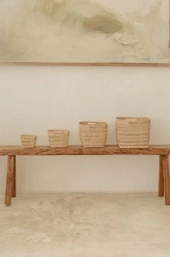 Village Thrive Woven Rattan Cube Storage Basket Set