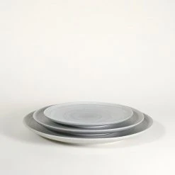 Middle Kingdom Kitchen + Dining Porcelain Wash Ware Plate - Slate Gray