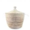 Mbare White Floor Basket Home Goods