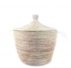 Mbare White Floor Basket Home Goods